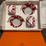 Hermes Guadalquivir Red Tea Cup Saucer Tableware set Ornament Coffee good