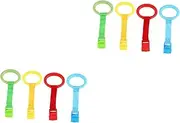 BESTonZON 2sets Infant Pull Ring Portable Crib Toy Ergonomic Baby Plaything 4pcs*2