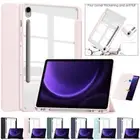 For Samsung Galaxy Tab S9 FE Plus 10.9" 12.4" Smart Clear Case Flip Stand Cover