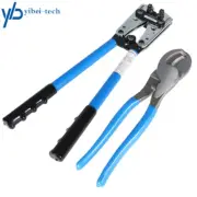 For 6-50mm² Battery Cable Lugs Crimping Tool Wire Cable Lug Crimper+Cable Cutter