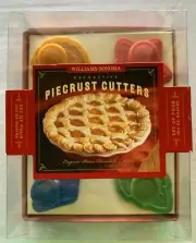Williams Sonoma Piecrust Cutters 4 NIP 2008 Diamond Star Fluted Circle Leaf