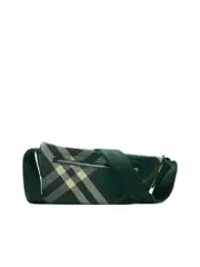 Burberry Plaid Check Pattern Asymmetric Shoulder Bag