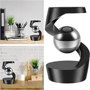 Desk Toys Creative Rotating Desk Toy Portable Hand Exerciser Toy Metal Levitation Ball Desk Toy for Adult Children Office Decor 65x40 mm (Black)