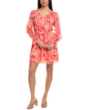 CeCe Tiered Mini Chiffon Dress