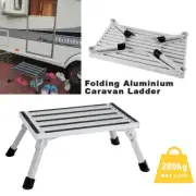 Aluminium 200kg Portable Folding Step Caravan Accessories Ladder Stool Camper