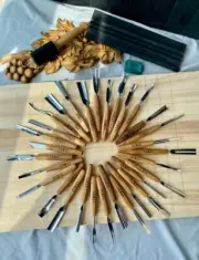 Full Set 31 Relif Carving Chisels+Storage Cases+Leather Strop with Pasta+Mallet