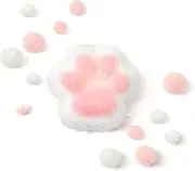 Irokasbar Taba Squishy Cat Paw Squeeze Toys for Kids, Kawaii Squishy Fidget Toys, Cute Things for Teen Girls and Boys, Cat Themed Teenage Girl Gifts Trendy Stuff (White Plush Cat Paws)