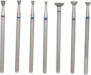 7Pcs / Set Diamond Electric Nail Drill Bits Gr G Burr Cutters for Pedicure Nail Cuticle Files Tools Acc Ories Silver 4