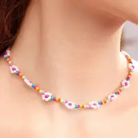 在飛比找蝦皮購物優惠-《Lu》現貨✨Flowers🌺Beaded Necklace