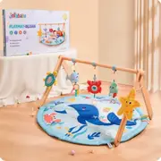 Jollybaby Wooden Baby Play Gym with Tummy Time Pillow