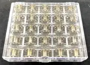1X Plastic Sewing Machine Bobbin Storage Box with 2518 - 25pcs