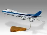 Boeing 747-100 El Al Desk Wood Airplane New Model Small Scale 1/200