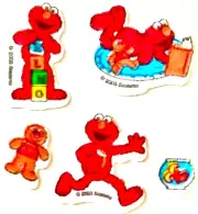 **VINTAGE** Fuzzy ELMO theme Sandylion Stickers