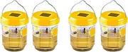 Mellisso 4Pack Solar Wasp Trap Outdoor Hanging,Wasp Cather Hanging with Light for Yellow Jackets,Hornets,Bee,Wasp Traps