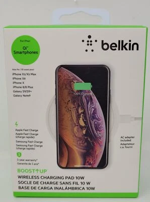 Belkin BOOST UP 10W Fast Wireless Charging Pad for iPhone/Android, Qi Certified