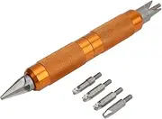 Aluminum Steel Deburring Tool Set, Rotating Head Deburring Tool, Professional Deburring Tool Kit for Wood, Resins, Plastics