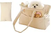 Dog Carrier Bag - Breathable Puppy Carrying Purse, Puppy Carrier Tote Bag | Portable Cat Carrier with Detachable Shoulder Strap, Side Pocket Design Cat Bag for Walking Travel Outdoor Outing