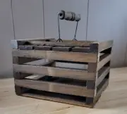 7.5"x5" WOOD SQUARE CRATE BOX 2 Piece With Lid Craft-Decor-Gifts