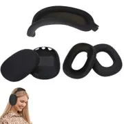 Silicone Case Cover for AirPods Max Headphones Clear Soft Ear Pad Protective Sleeves -Black