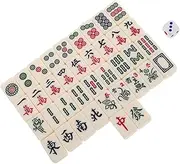 Abaodam 1set Miniature Mahjong Set Portable Travel Mahjong Game Lightweight for Leisure Family Gatherings and Home Use Compact Design for Easy Carrying