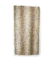Brown Silk Leopard Print Scarf