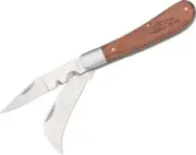 Rite Edge Two Blade Electricians Knife | Slipjoint Folding Pocket Knife w/ Wire