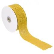 2" Wide 10 Yards Burlap Fabric Ribbon Jute Crafts Roll Wrapping Yellow
