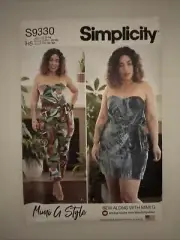 SIMPLICITY PATTERN 9330 JUMPSUIT DRESS MISSES SIZES 6 8 10 12 14 UNCUT