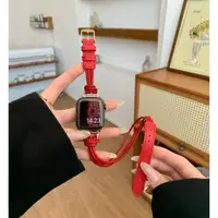 在飛比找蝦皮商城精選優惠-【紅色系列】真皮錶帶 適用 Apple watch S9 8