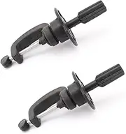 OSOLADY 2Pcs Wig Head Holder Mannequin Stand for Hairdressing Training Sturdy Durable Black Bracket for Styling Hat Display Easy Assembly Disassembly