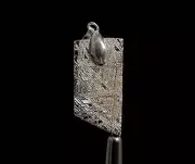 METEORITE Pendant Jewelry - Rhodium Plated, Ancient Muonionalusta Meteor, 50260
