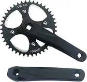 Bike Crankset, MTB Square Taper Crankset 64/104BCD 30/32T/34T/36T/38/40/42T Narrow Wide Tooth Round Chainring 170/175mm Aluminum Alloy Mountain Bike Crank Arm Set
