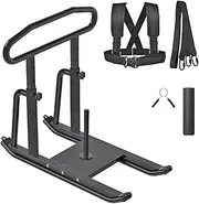 Dolibest Weight Sled, Fitness Sled, Workout Sled for Fitness Strength Training and Speed Improvement, Push-Pull Prowler Training, Suitable for 1-2' Weight Plates, Black