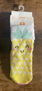 Gymboree Baby Girls 2-Pair Cute Pineapple & Watermelon Socks With Grips 18-24 M