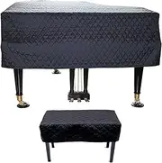 Grand Piano Cover, Grand Piano Cover Dust Protective Cover with Quilted Diamond Pattern Waterproof Moisture-Proof and Dustproof Grand Piano Protective Cover (Color : Model 160, Size : Double Stool C