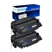 2PK CE255X 55X BK Toner Cartridge Fit For HP LaserJet Pro 500 MFP M521DW M521dz