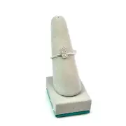 NIB EFFY sterling silver and diamond hamsa ring size 7 $260 retail