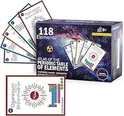 Periodic Table of Elements Laminated Flashcard Science kit| Quick Element Study Aid|Chemistry Flash Card Game for Teachers, Students, Homeschool Kids, Classroom| Educational Chart Reference Guide
