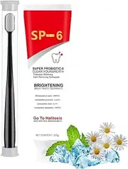 MS DRWIKEY Probiotics Bright White Toothpaste,Sp-6 Ultra Whitening Toothpaste,Deep Cleaning Care Toothpaste,Fresh Breath (1Pcs)