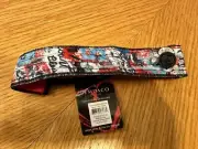 NWT Demdaco Women’s Decorative Headband Elastic Stretch Buttons Red multicolor