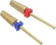 Vaguelly 2Pcs Nail Drill Bits for Manicure Polishing Heads Safety Bits for Electric Nail Drill Tungsten Carbide Cuticle Tools for Acrylic Nails Easy to Use and Install