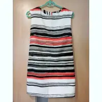 在飛比找蝦皮購物優惠-韓國REFILL配色彩條質感洋裝