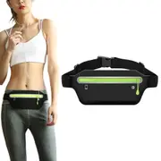 Unisex Belt Bag Waist Pack for Running Hiking Travel Workout Adjustable Strap-Black