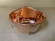 COPPER BRASS PLANTER FRUIT BASKET VINTAGE HAMMERED COPPER HOME ACCENT KITCHEN