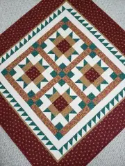 "Holiday Stars" Classic, Traditional Handmade Quilt 100% Cotton, Machine Quilted