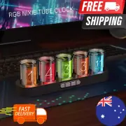BRAND NEW 2024 Digital Nixie Tube Clock with RGB LED Glows for Game Room