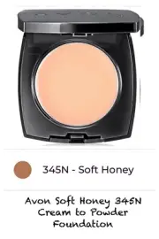 Avon Flawless Cream To Powder Foundation SOFT HONEY 345N