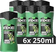 Axe 3-in-1 Shower Gel & Shampoo Anti-Hangover for Long-Lasting Freshness and Fragrance After the Shower Men's Shower Gel Dermatologically Tested 6 x 250 ml