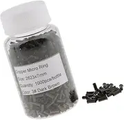 WUISOLQP 1000 Copper Micro Ring Links Tubes Crimp Bead for Hair Extension Sleek and Practical, Brown