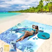 Waterproof Sandproof Beach Blanket - Large Quick-Dry Outdoor Mat for Camping/Tra